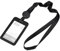 Lanyard Schlüsselband Schwarz Lang Umhängeband mit Abtrennbarer Clip ID Kartenhalter mit Band Kunststoff Ausweishalter zum Ausweishüllen Arbeitskarte ID-Karten Schule Arbeitsplatz Business Ausstellung