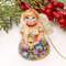 Christbaum-Behang Engel Holz Figur 7 х 5.5 cm Hochwertiger Weihnachtsengel und Glocke in Ukrainischer Handarbeit Gestalten für Weihnachten und als Schutzengel, Glücksbringer für ganzes Jahr.