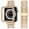 wutwuk Compatible with Apple Watch Straps 42mm Women & Girls Metal Sparkling iWatch Straps & Bling Case Replacement Rhinestone Glitter Wristband for Apple Watch Series 3 2 1-Rose Gold 42mm