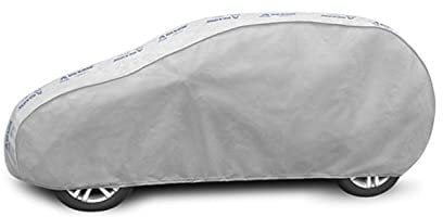 Autoabdeckung Wasserfest & Extrastark kompatibel mit Opel Adam (12-19) Atmungsaktive Autoplane Abdeckplane Grau