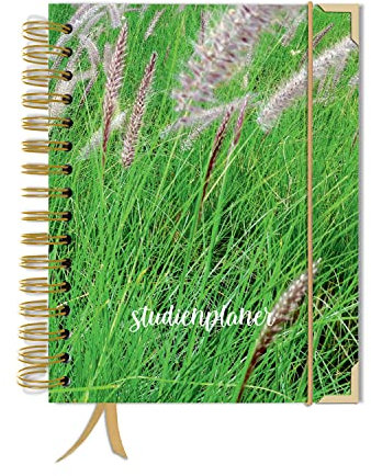 Studienplaner Undatiert Kalender A5+ Terminplaner Wochenplaner Terminkalender von TaDa Planner Hardcover mit Kuvert Planer ohne Datum Taschenkalender grass