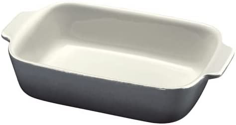 Küchenprofi PROVENCE Auflaufform rechteckig, grau/innen weiß, 30 x 19 x 6,5 cm, aus Keramik, Ofenform, Backform, Backschale, Brotbackform, ofenfest bis 260°C, auch für Kühl-, Gefrierschrank