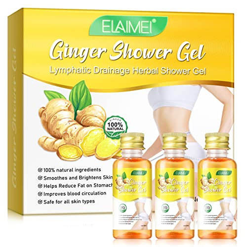 Ginger Duschgel,Lymphatic Drainage Herbal Shower Gel,Organic Shower Gel(3 x 30 ml)