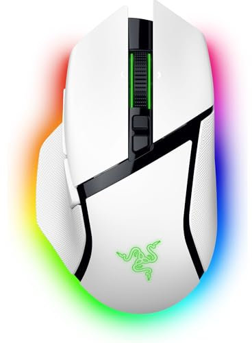 Razer Basilisk V3 Pro - Customizable Wireless Gaming Mouse HyperScroll Tilt Wheel (Focus Pro 30K Optical Sensor, 13-Zone Chroma Lighting, 10+1 Programmable Buttons) White