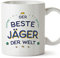 Mugffins Tassen/Becher mit Spruch für JÄGER - Auf Deutsch - Beste der Welt - 11 oz / 330 ml - originelles und lustiges Geschenk Mitarbeiter