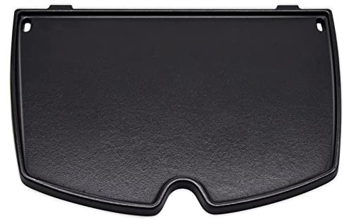 Criditpid 6558 Gusseisen Grillplatte für Weber Q1000 Q1200 Q1400 Q100 Q120 Q140 Serie Gasgrills Zubehör, Grillteile Kochplatte Ersatz für Weber Q100, Q1000 Serie, 32 x 21,8 cm
