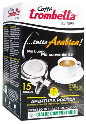 CAFFÉ TROMBETTA DAL 1890 ESE, Più Arabica - 12 astucci da 15 Cialde (totale 180)
