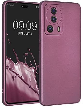 kwmobile Handyhülle kompatibel mit Xiaomi 13 Lite 5G Hülle - weiche Silikon Case metallisch schimmernd in Metallic Lavendel