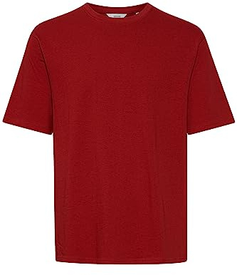 !Solid SDCadel Herren T-Shirt Kurzarm Shirt Basic Hochwertige Baumwoll-Qualität Rundhalsausschnitt Überschnittene Schultern Oversize Fit, Größe:M, Farbe:Scarlet Sage (191559)