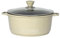 Die Cast Stockpot - Aluminium Non Stick Coating Cooking Pot - Induction Stock Pot with Tempered Glass Lid with Steam Vent -Dishwasher Safe- (20-24- 28-32 cm) (28cm, Cream)