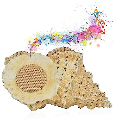 LEICKE Sea Shell Bluetooth Shower Speaker,Conch Wireless Speaker,Dust/Steam/Waterproof Shower Speaker| Small Portable Wireless Speaker for Bathroom,Beach,Sauna etc