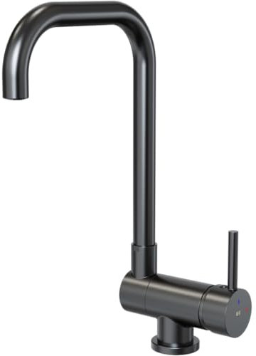Essebagno New Oslo mitigeur évier rabattable gris gun métal