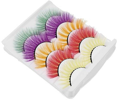 FRCOLOR Lot de 2 Faux Cils Kiss Lashes Extensions de Cils pour Maquillage de Fête 5 Paires