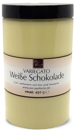 Weißes Schokoladen Variegato zum marmorieren für selbstgemachtes leckeres Milcheis │ MEGA GESCHMACK│ Auch super lecker in Desserts und Torten uvm. │ Inhalt 450 g