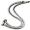 Haiba Pack of 2 Kitchen/Basin Monobloc Mixer Tap Connectors Flexi Pipes Tails British Standard Pipe M10 x1/2 Fitting 500mm Long (Silver Pipes)