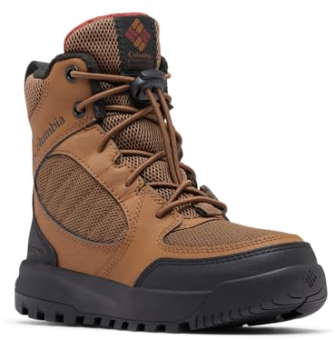 Columbia Portlander Omni-Heat, Stivali da neve Unisex - bambini e ragazzi, Light Brown/Spice , 37 EU