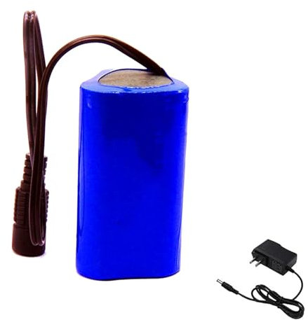 Lithium Battery Pack 12V Lithium-ion Battery 2.2Ah Rechargeable Lithium Battery Pack with Charger for 12V Lighting Tools Audio, Etc Equipment