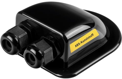Avoltik Solar Kabeldurchführung 2-Fach I wasserdicht aus ABS-Kunstoff I Dachdurchführung Solar für Dach Wohnmobil Photovoltaik Wohnwagen, Wohnmobile, Garten, Ferienhäuser für Solaranlage I in schwarz
