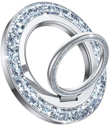 Lamicall Handy Ring Halterung für MagSafe - Glitzer Fingerhalter mit Feinen Zahnrädern, 360° Magnetisch Handy Griff Halter für iPhone 16/15/14/13/12 Pro Max Plus, alle Smartphone, Zubehör für MagSafe