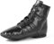 missfiona Jazz Tanzschuhe Damen Jazzschuh Tanzstiefel Segeltuch Ballsaal Tanz Flach(38 EU, Schwarz PU)