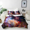 ANHOPE Braun Schwarz Blau Galaxie Bettwäsche Set 2 Teilig Bettbezug 135x200 cm + Kissenbezug 80x80 cm Weich Microfaser Bettbezüge Set mit Reißverschluss Bettdeckenbezug für Kinder Jungen Mädchen
