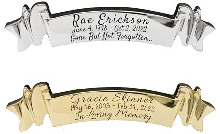 Placa de foto adhesiva con cinta grabada personalizada, placa de urna sin cadena y urnas grabadas para cenizas, adultos, machos y urnas para cenizas humanas, adultas y mujeres, pendiente de patente