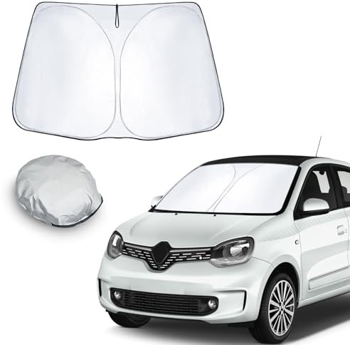 CDEFG Kompatibel mit Renault Twingo III 2014-2023 2024 Sonnenschutz Abdeckungen Frontscheibe Sonnenschirm Die Vordere Schallwand Windschutzscheibe Auto Sonnenblende Twingo E-Tech Zubehör
