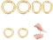UNICRAFTALE 6Stk 3 Stile 18K Vergoldeter Federverschluss Ring Runde Ovale Verschlüsse Enhancer Shortener Verschlüsse Ringverschlüsse Armband Ketten Verschlüsse Halsketten Schmuckherstellung