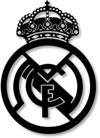 BUYLUX Bild Wappen R.Madrid Wand aus Holz - Raumdekoration, modernes Zuhause, originelle Geschenke für Herren, Kinder, moderne Wohnzimmerdekoration, Fußball-Poster