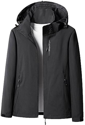 Veste De Pluie Femme Imperméable Vestes Légère Tendance Manteau Zippé Capuche Vestes De Randonnée Anti-Pluie Femme Veste Fonctionnelle Coupe-Vent Et Imperméable Printemps Automne Vestes De Sport