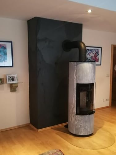 Wandverkleidung Schieferfurnier 122 x 61 cm Steinfliesen Universal Kaminrückwand Dusche Boden Echtstein Schieferplatten hitzebeständig langlebig Naturstein Fachhandel