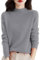 Sderg Pure Cashmere Ladies Long Sleeve Jumpers Size 12-14 Solid Color Womens Semi High Neck Warm Loose Winter Sweaters Today's Deals Grey