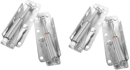 ULTECHNOVO 2 Paar Federscharnier Deckelstütze Eckschrankscharnier federbelastete Scharniere Bank Sitzscharnier Deckelscharnier Klappbettscharnier eckschrank scharnier Eisen Silver