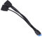 FUXIU Conector USB 19 Pin Separador 1 a 2 Hub USB Interno para placa base ordenador 200mm