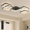 BAYHT LED Deckenlamp Wohnzimmerlampe Dimmbar Deckenleuchte mit Fernbedienung 56W 6720LM 3000K-6500K Geeignet für Wohnzimmer, Deckenleuchte Schlafzimmer Schwarz
