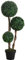 HOMCOM Decorative Artificial Tree Boxwood Ball Topiary Tree in Pot Fake Plant for Home Indoor Outdoor Decor, 90 cm, Dark Green