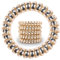 Specora Spiral Haargummi Gold 5er Pack - 5 cm - Telefonkabel Zopfgummi - Ohne Ziepen & Verheddern - Elastisch, ohne Abdruck, haarschonend