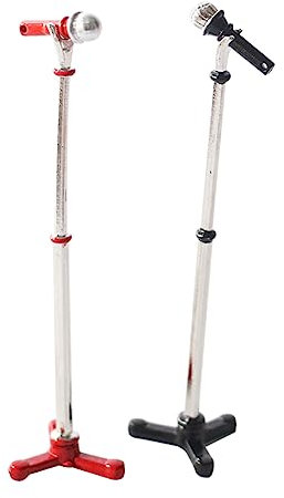 KOMBIUDA 2sets Miniature Microphone Mini Microphone Model for Doll House and Decor and Speech Therapy Toys