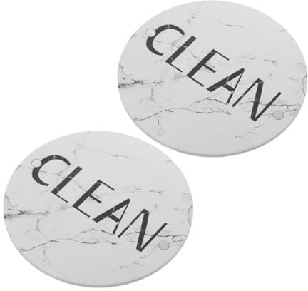 NUOBESTY 2pcs Clean Dirty Magnet Dishwasher Sign Magnetic Slider Indicator Non-scratching Sticker for Kitchen Appliances