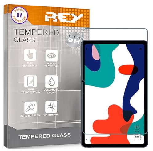 REY Protector de Pantalla para Tablet Huawei MATEPAD 10.4 - MATEPAD New Edition 2021 10,4 - MATEPAD 10,4 2022, Cristal con Doble Protección UV, Vidrio Templado Premium 9H+