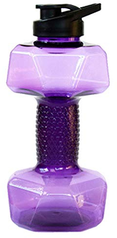 Geardeangloow Fitness Hanteln, starke Wasserflasche, 1500 ml, Violett