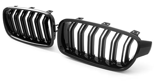 LEVANLIGHT Frontgrill Ersatz | F30 glänzend schwarz Nieren Kühlergrill für BMW 3er 2012–2018 | F30 F31 F35 318d 320d 330d 320i 328i 335i xDrive