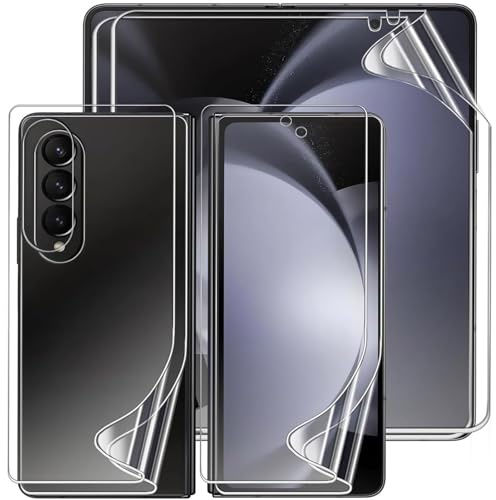 zonyee Protector de Pantalla de Hidrogel para Samsung Galaxy Z Fold 5, Película Protectora de TPU Flexible HD + Película Protectora Trasera Samsung Galaxy Z Fold 5 - [2 Conjuntos] [Sin Vidrio]