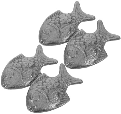SKISUNO 4pcs Reusable Iron Fish Cooking Tool Natural Iron Source for Daily Use and Stews for Pregnant Women and Athletes
