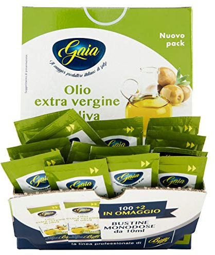 Gaia Ga25810 Olio Extra Vergine in Bustine Monodose - 102 Bustine da 10Ml