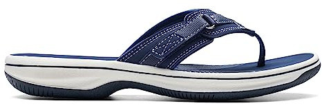 Clarks Damen Brinkley Sea Zehentrenner Turnschuhe, Blau Navy Synthetic, 38 EU
