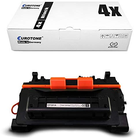 4X Müller Printware kompatibler Toner für HP Laserjet Enterprise M 604 605 606 630 hm f x h DN z n ersetzt CF281A 81A