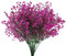 HUAESIN 4pcs Künstliche Blumen Lila Kunstblumen Deko Plastikblumen Künstlich Dekoblumen Unechte Blumen Kunstpflanzen für Balkon Garten Innen Außenbereich Frühling Topf Vase Dekoration