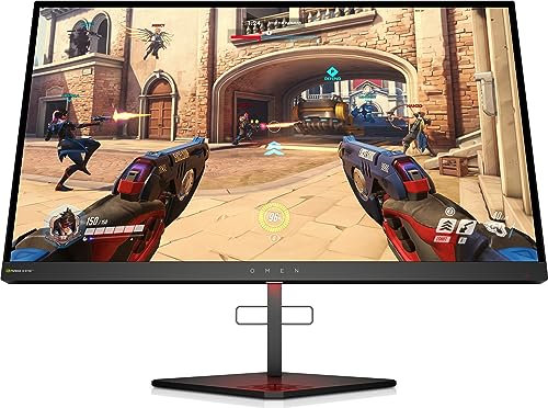 HP - Gaming OMEN X 25 Monitor, Schermo 24.5” FHD TN, Risoluzione 1920 x 1080 a 240 Hz, NVIDIA G-SYNC, Tempo Risposta 1 ms Overdrive, Regolabili Inclinazione e Altezza, DisplayPort, HDMI, USB, Nero