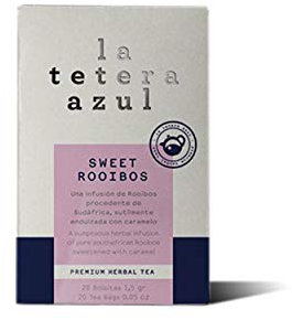 LA TETERA AZUL Infusión De Rooibos Al Caramelo. Infusión Relajante. Sweet Rooibos. 20 Bolsitas De 1,5 Gramos.
